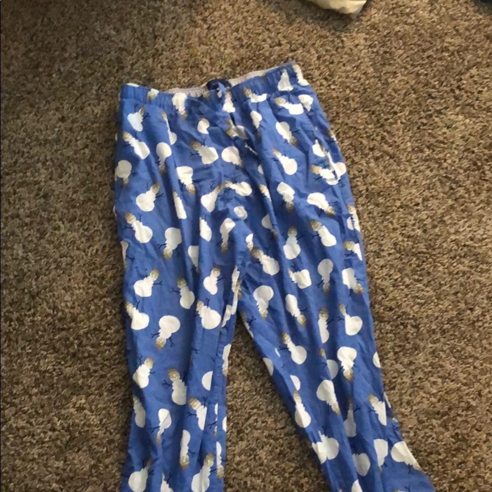 Snowman pajama pants